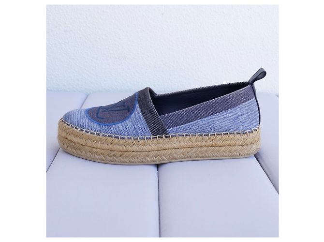 Louis Vuitton Espadrilles Blue Beige Navy blue - view 4
