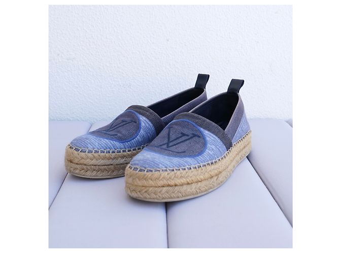 Louis Vuitton Espadrilles Blue Beige Navy blue - view 6