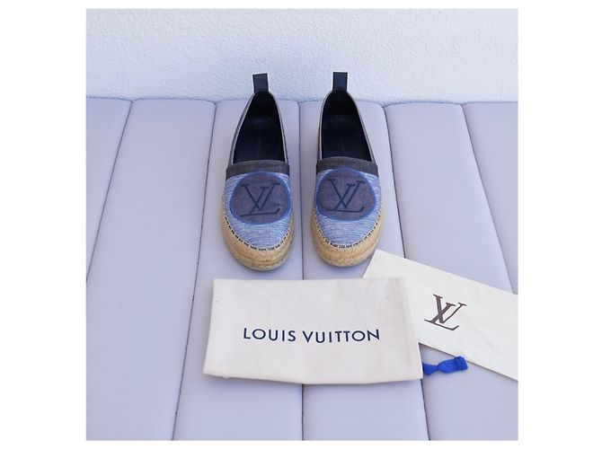 Louis Vuitton Espadrilles Blue Beige Navy blue - view 7