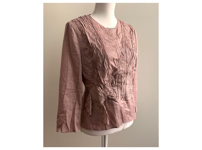 Prada Top in cotone rosa cipria - vista 12