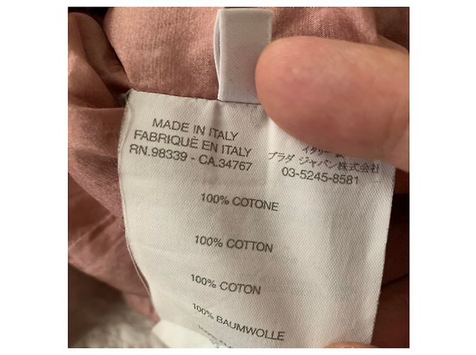 Prada Top in cotone rosa cipria - vista 5