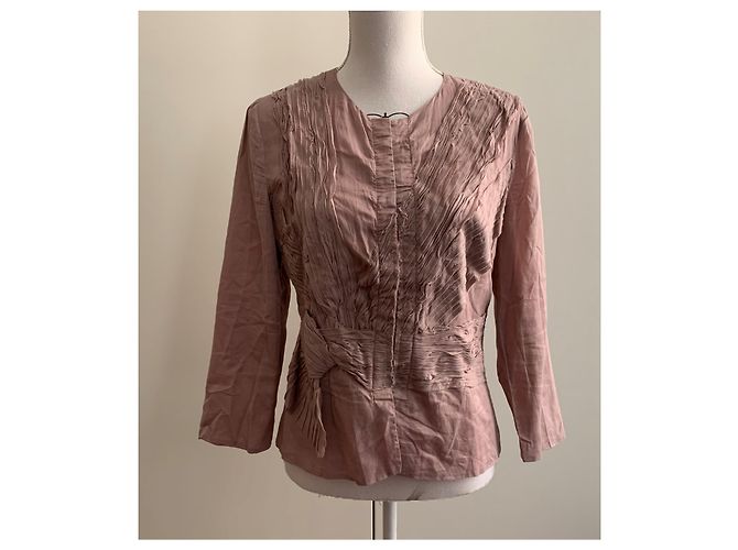 Prada Top in cotone rosa cipria - vista 8