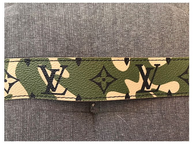 Louis Vuitton Takashi Murakami Monogramouflage Ledergürtel Khaki - Ansicht 2
