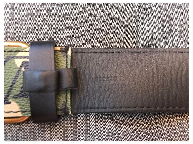 Louis Vuitton Takashi Murakami Monogramouflage Ledergürtel Khaki - Ansicht 4