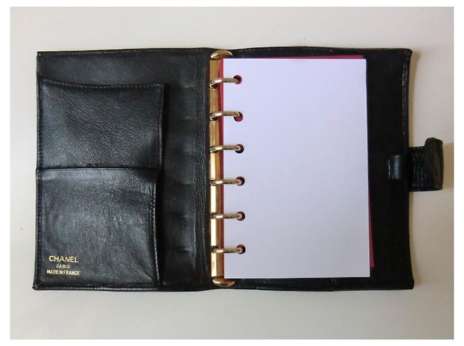 Chanel black leather diary - view 3