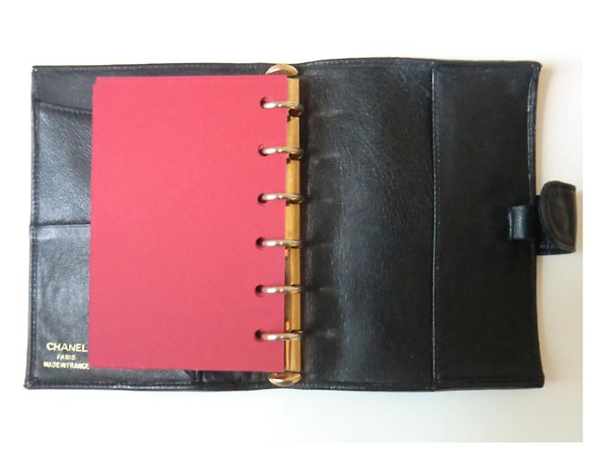 Chanel black leather diary - view 4