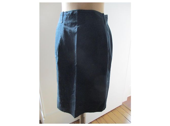 Courreges Gerader Rock, Taille 42. Schwarz - Ansicht 3