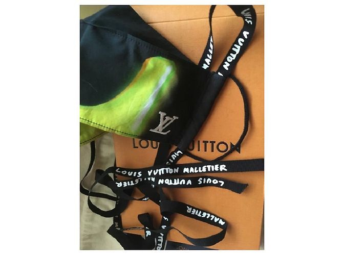 Louis Vuitton Maske aus Stoff Schwarz Gelb - Ansicht 3
