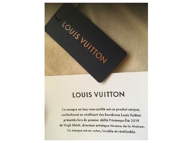Louis Vuitton Maske aus Stoff Schwarz Gelb - Ansicht 5