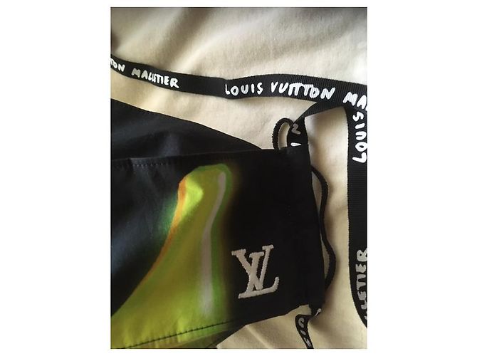 Louis Vuitton Maske aus Stoff Schwarz Gelb - Ansicht 6