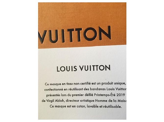 Louis Vuitton Maske aus Stoff Schwarz Gelb - Ansicht 7