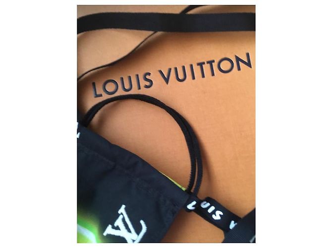 Louis Vuitton Maske aus Stoff Schwarz Gelb - Ansicht 9