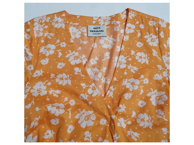 Blusa floral amarilla de algodón Mads Norgaard Amarillo - vista 2