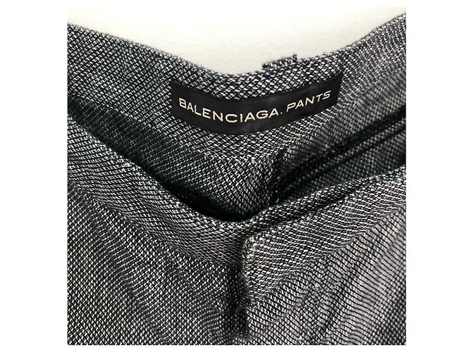 Pantalones Balenciaga Grises de Algodón y Lino - vista 4