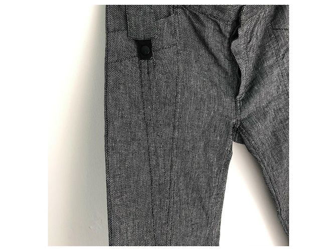 Pantalones Balenciaga Grises de Algodón y Lino - vista 8
