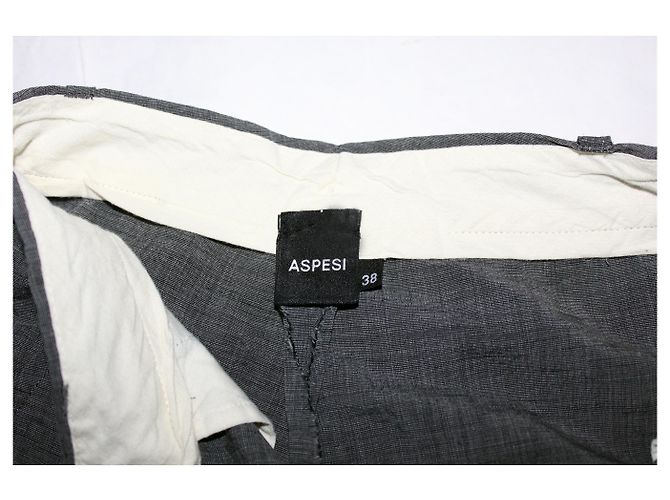 Aspesi Grey Tobillo Pantalones Gris - vista 6