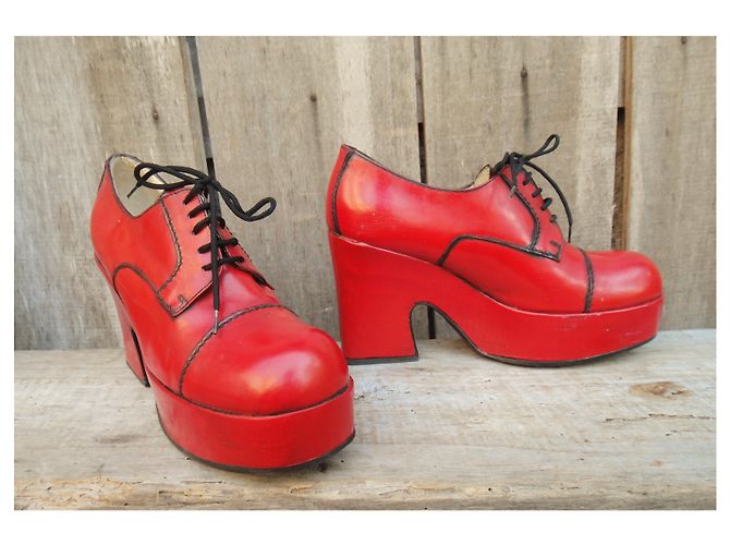 Scarpe con plateau Sartore in pelle rossa Rosso - vista 3