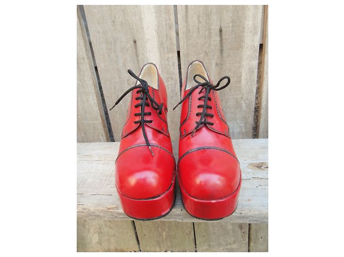 Scarpe con plateau Sartore in pelle rossa Rosso - vista 4