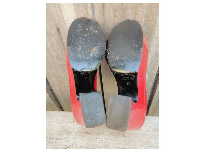 Scarpe con plateau Sartore in pelle rossa Rosso - vista 7
