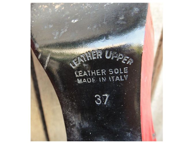 Scarpe con plateau Sartore in pelle rossa Rosso - vista 8