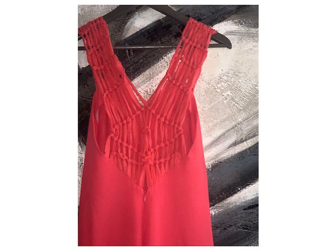 Vestido largo Maje T1 de crepé coral - vista 7