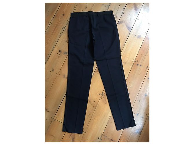 Bottega Veneta Dunkelblaue Wollhose Marineblau - Ansicht 2