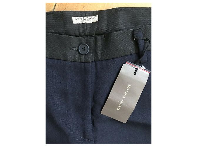 Bottega Veneta Dunkelblaue Wollhose Marineblau - Ansicht 4