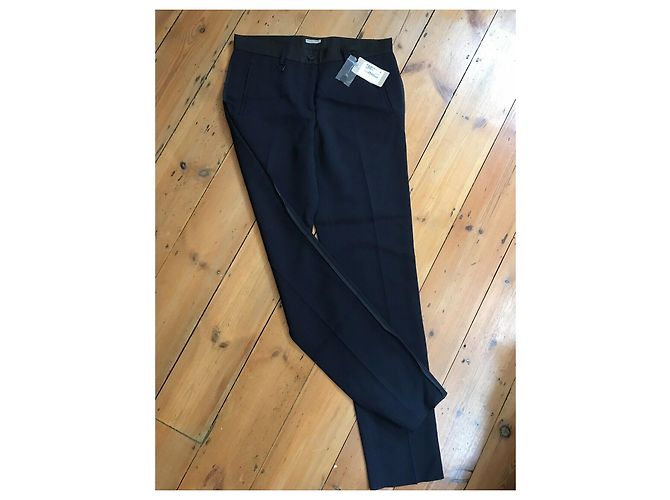 Bottega Veneta Dunkelblaue Wollhose Marineblau - Ansicht 5