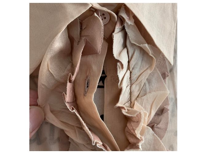 Miu Miu Camisa gasa rosa de algodón en polvo - vista 8