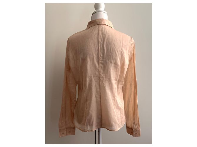Miu Miu Camisa gasa rosa de algodón en polvo - vista 9