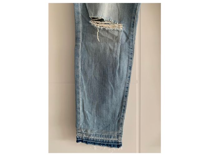 Jeans Current Elliott The Fling Azul Claro Algodón Talla 26 - vista 2
