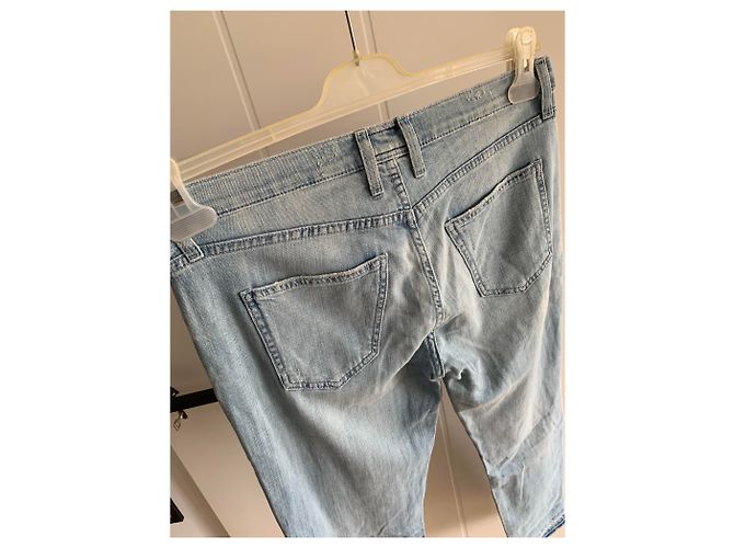 Jeans Current Elliott The Fling Azul Claro Algodón Talla 26 - vista 4