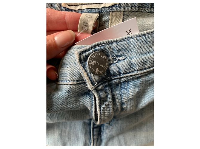 Jeans Current Elliott The Fling Azul Claro Algodón Talla 26 - vista 5