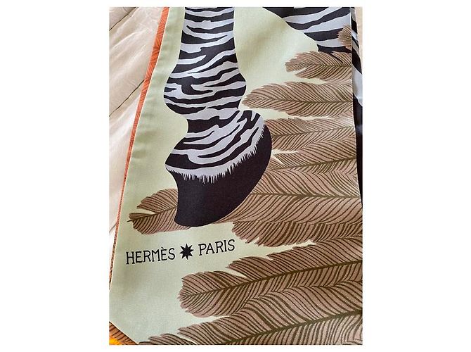 Hermès Hermes Maxi Twilly Seidenschal Zebra-druck - Ansicht 6