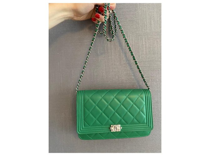 Wallet On Chain Chanel Grün - Ansicht 8