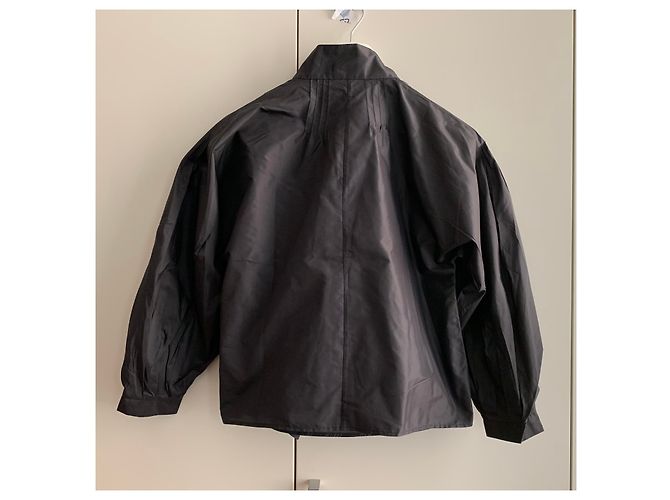 Emilio Pucci Top de túnica de tafetán de seda negra Negro - vista 2