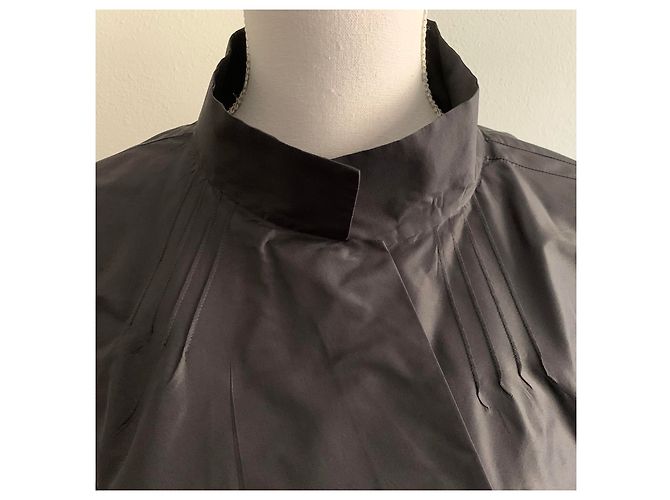 Emilio Pucci Top de túnica de tafetán de seda negra Negro - vista 8