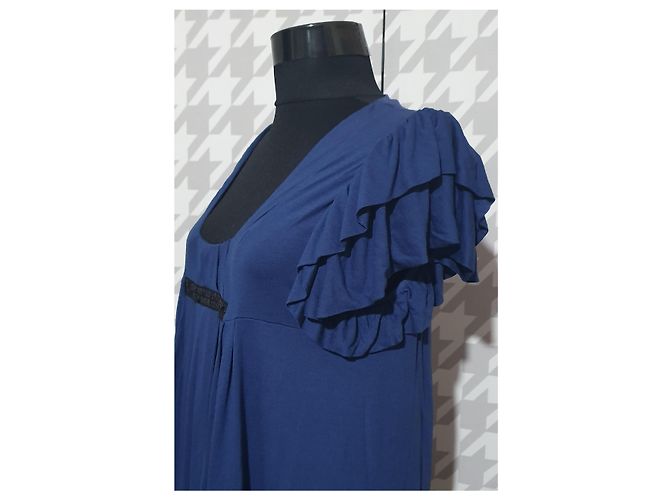 Vestido Baum und Pferdgarten de viscosa azul M - vista 3