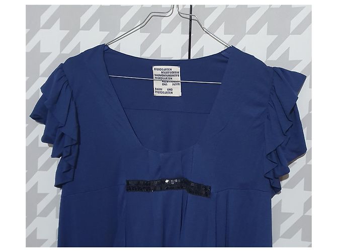 Vestido Baum und Pferdgarten de viscosa azul M - vista 5