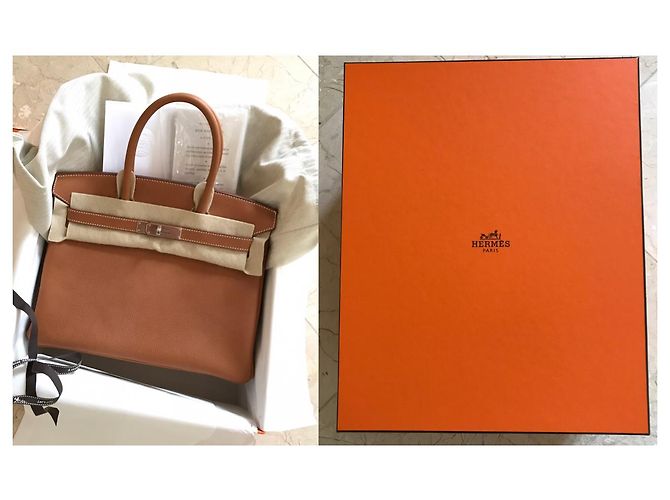 Acapulco Hermès Fauve Barenia Birkin 30Hardware palladio CM Marrone - vista 12