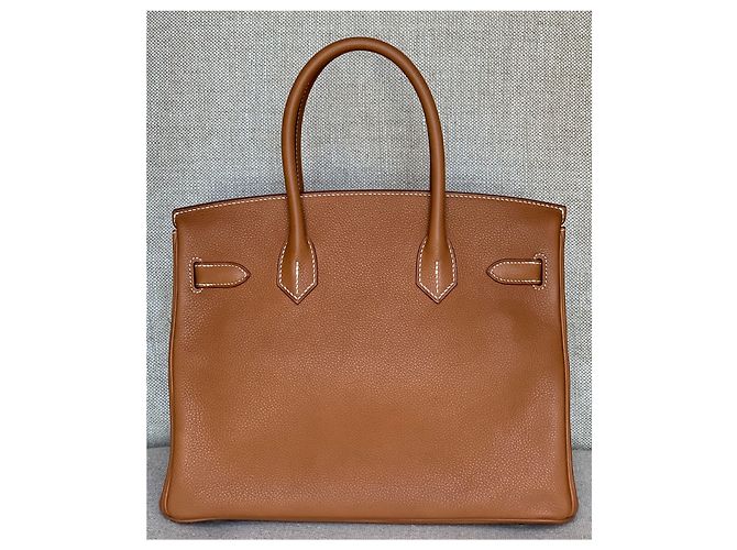 Acapulco Hermès Fauve Barenia Birkin 30Hardware palladio CM Marrone - vista 2