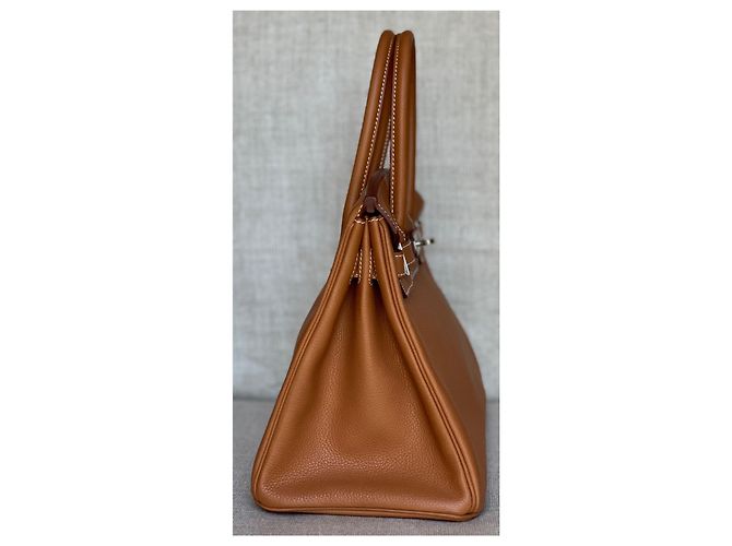 Acapulco Hermès Fauve Barenia Birkin 30Hardware palladio CM Marrone - vista 4