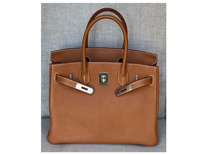 Acapulco Hermès Fauve Barenia Birkin 30Hardware palladio CM Marrone - vista 9