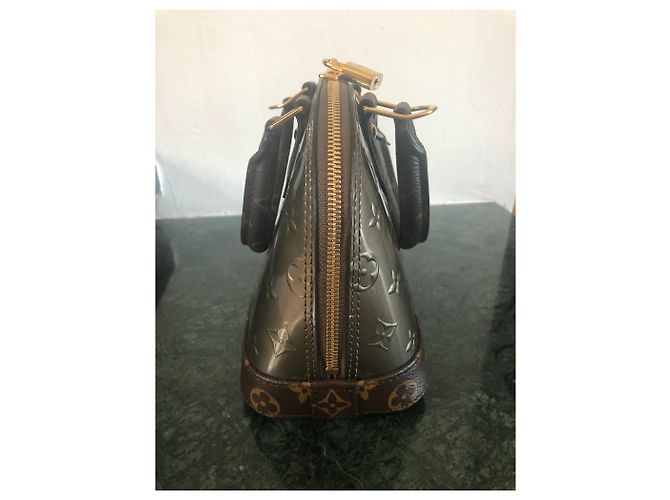 Louis Vuitton Alma BB Edizione limitata Marrone Nero Argento Gold hardware - vista 3
