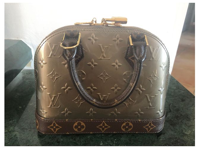 Louis Vuitton Alma BB Edizione limitata Marrone Nero Argento Gold hardware - vista 4