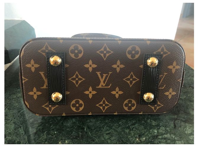 Louis Vuitton Alma BB Edizione limitata Marrone Nero Argento Gold hardware - vista 5
