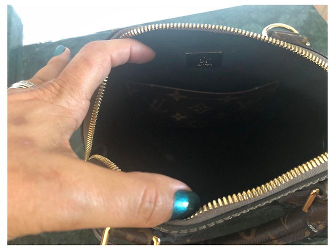 Louis Vuitton Alma BB Edizione limitata Marrone Nero Argento Gold hardware - vista 7
