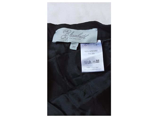 Autre Marque Falda larga de encaje negro Elisabeth Teixeira - vista 3