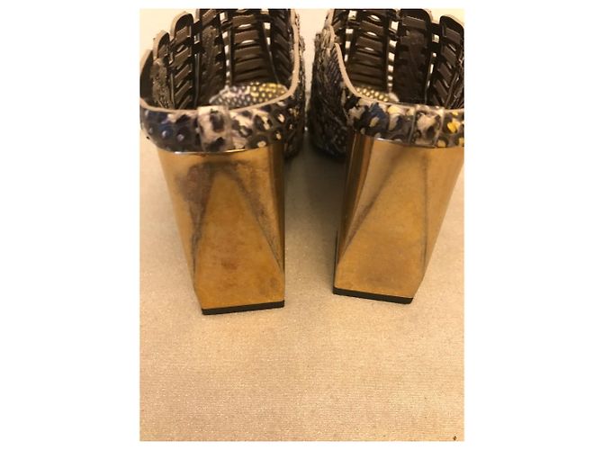 Lanvin Python mules - view 2