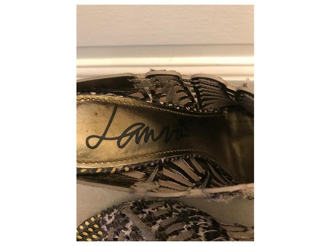 Lanvin Python mules - view 8